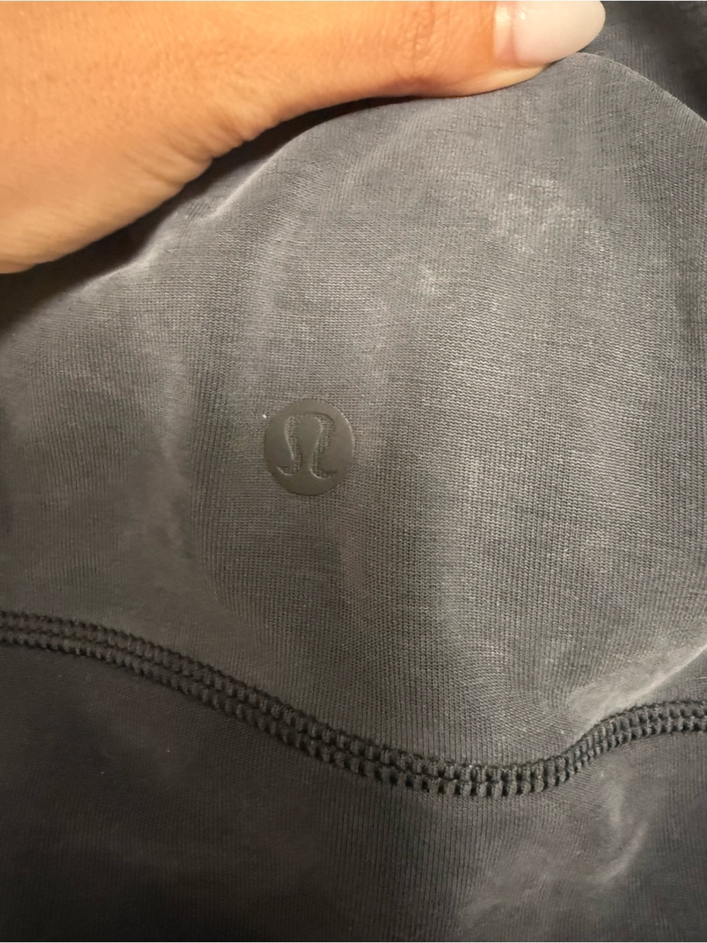 lululemon athletica Charcoal Black Zip Pull Hoodie Detail - Picture 3 of 4